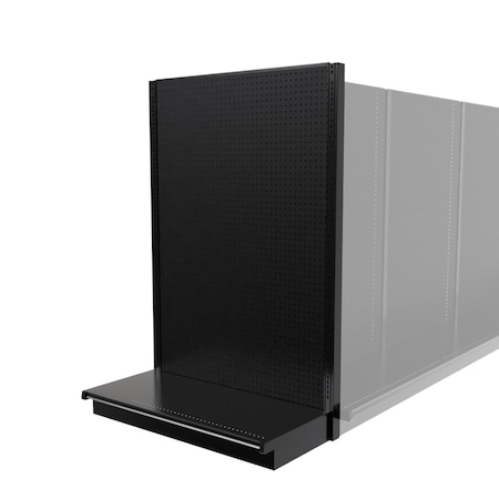 Lozier Gondola Shelving End Cap Black 48W 72H 22D P472S-EC